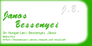 janos bessenyei business card